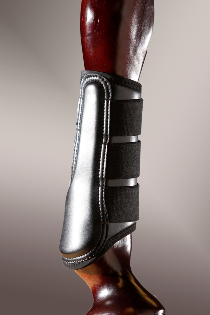 Microfiber Leather Brushing Boots Single Locking Black